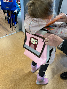 Kindergartenrucksack  Boho Eule Glitzer