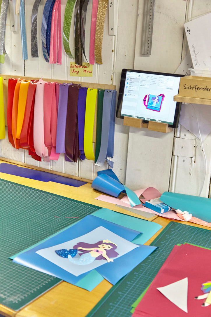 Kindergartenrucksack kreativ beige