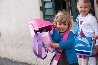 Kindergartentasche Doppeldelfin 2 Glitzer