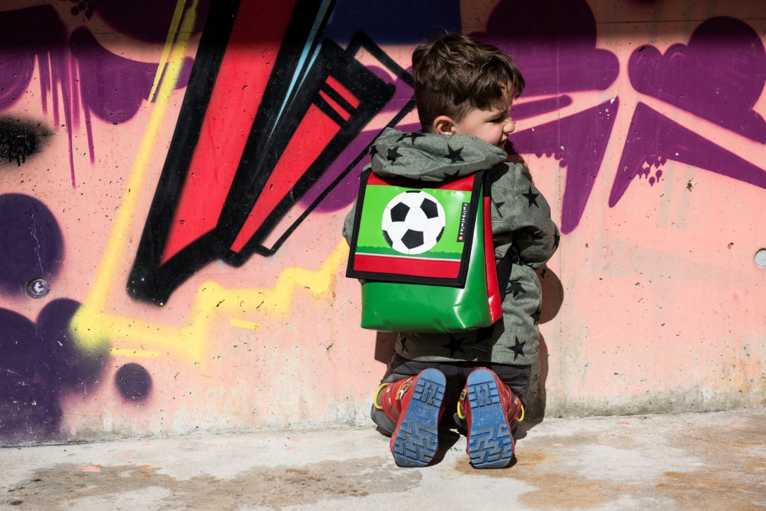 Kindergartenrucksack  Fussball blau