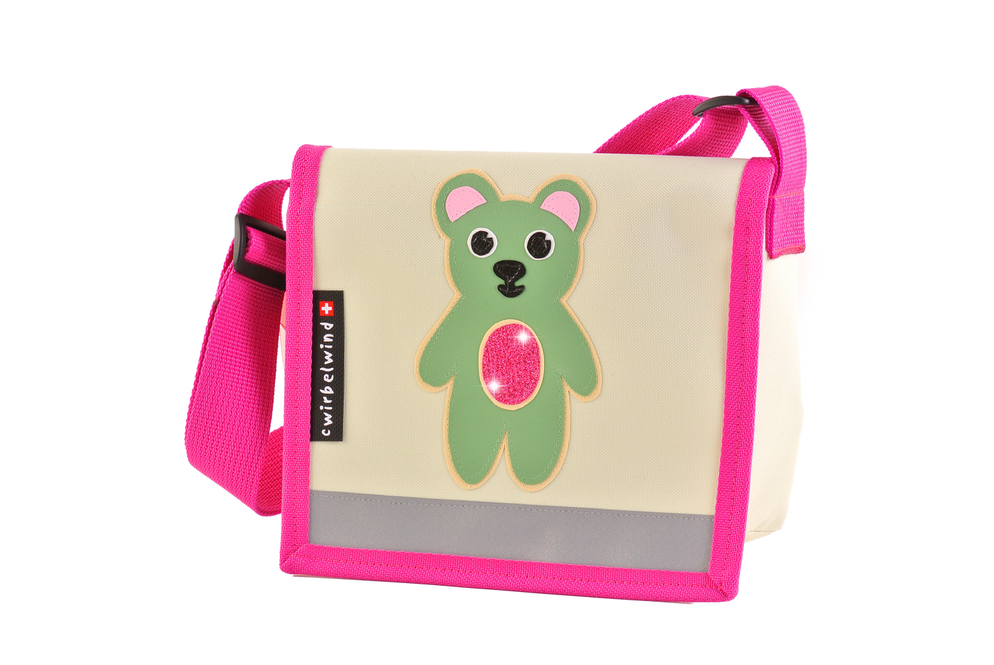 Kindergartentasche Bärli Glitzer Canvas