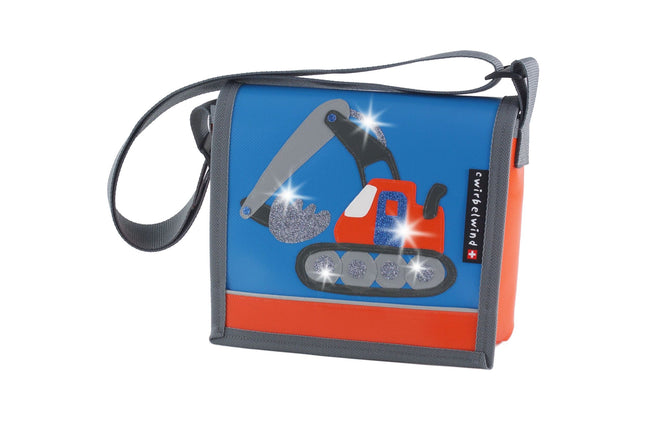 Kindergartentasche Bagger 3 Glitzer
