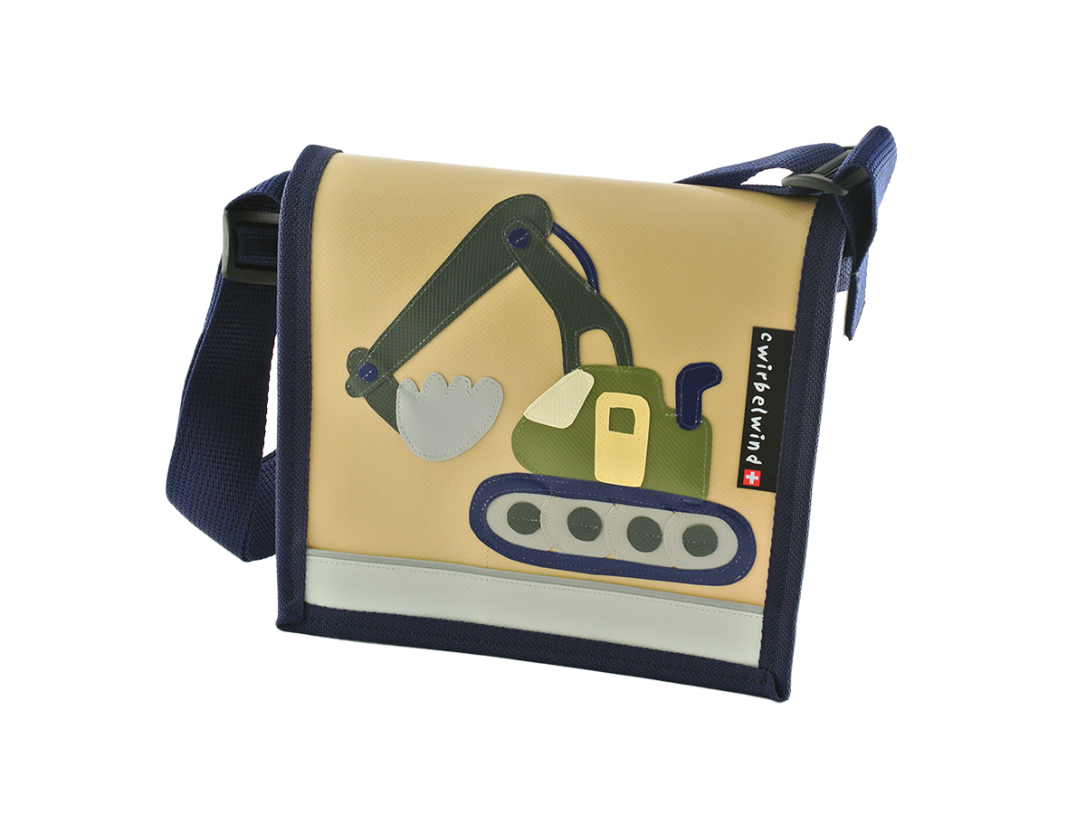 Kindergartentasche Bagger 3 Pastell