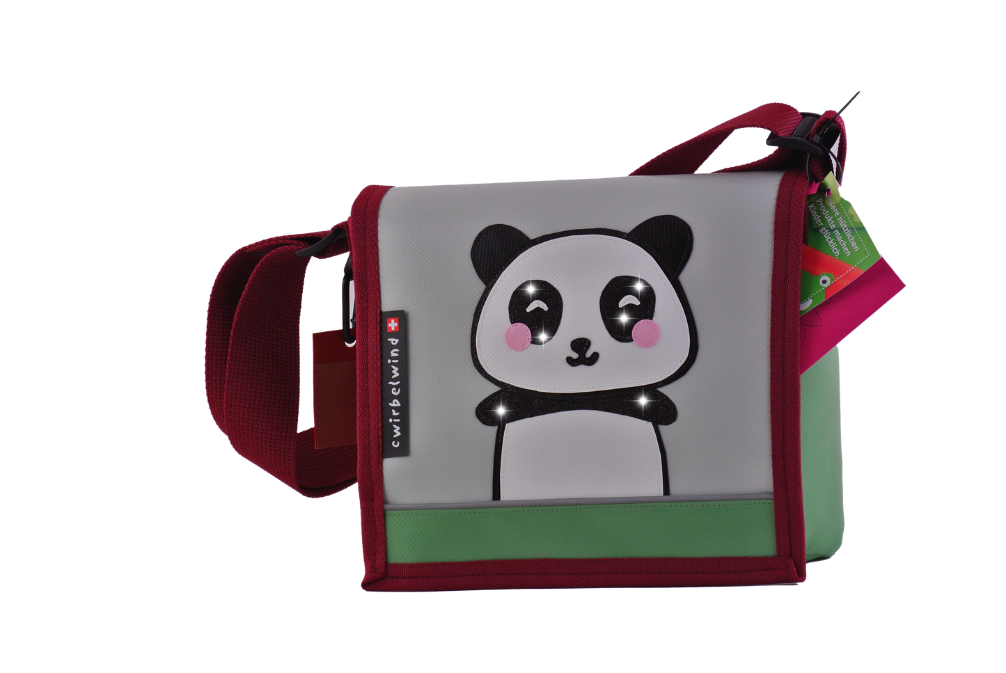 Kindergartentasche Boho Panda Glitzer