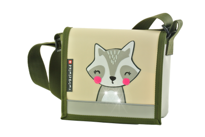 Kindergartentasche Boho Waschbär Glitzer