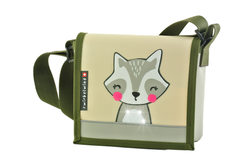 Kindergartentasche Boho Waschbär Glitzer