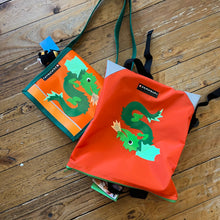 Kindergartentasche Drache Glitzer