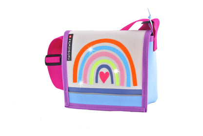 Kindergartentasche Regenbogen Glitzer