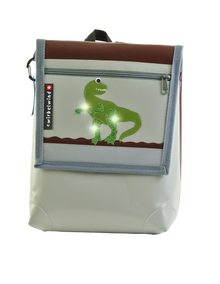 Kindergartenrucksack Dino Rex Pastell Glitzer
