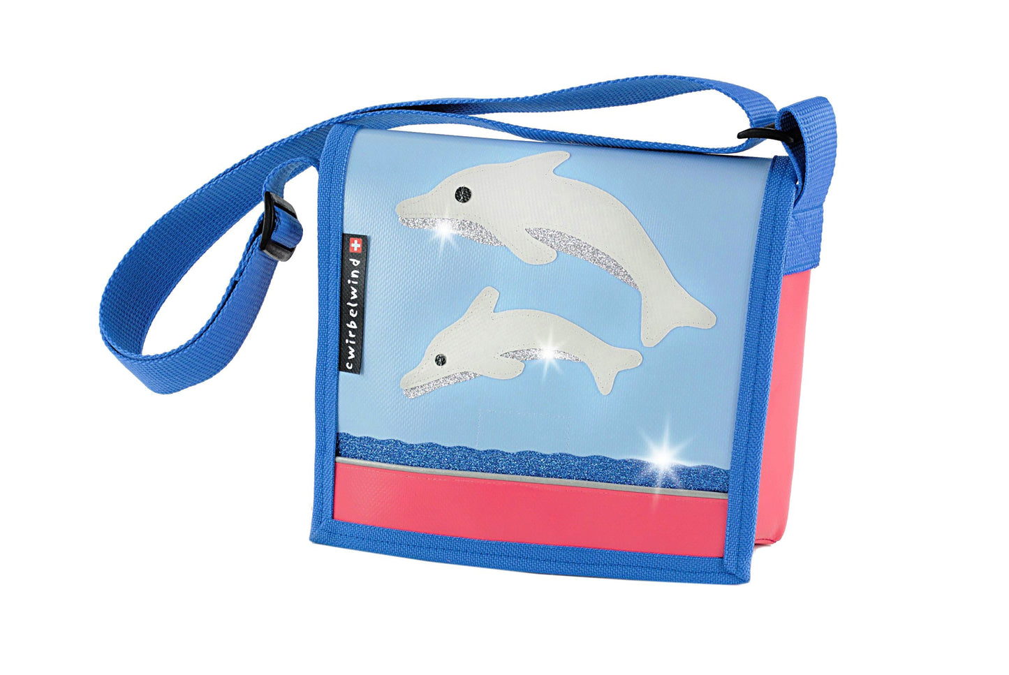 Kindergartentasche Doppeldelfin 2 Glitzer