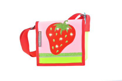 Kindergartentasche Erdbeere Glitzer