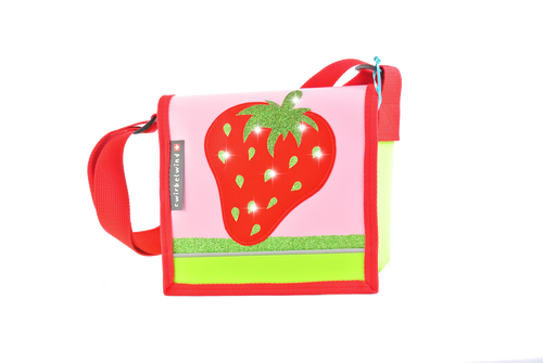 Kindergartentasche Erdbeere Glitzer
