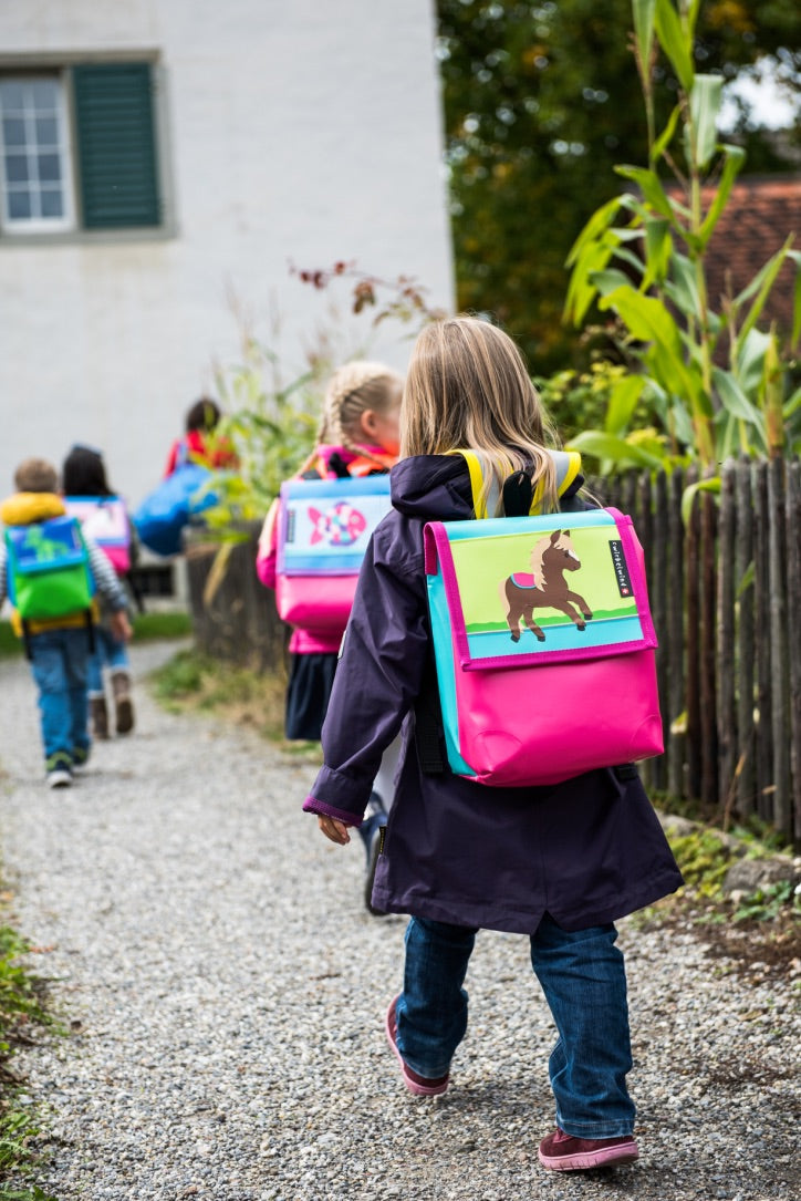 Kindergartenrucksack  Rössli Camilla grün Glitzer