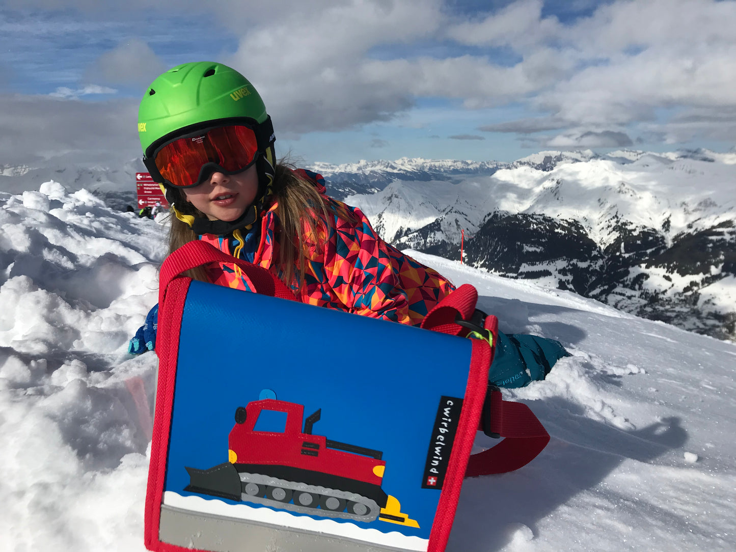 Kindergartentasche Pistenbulli Glitzer