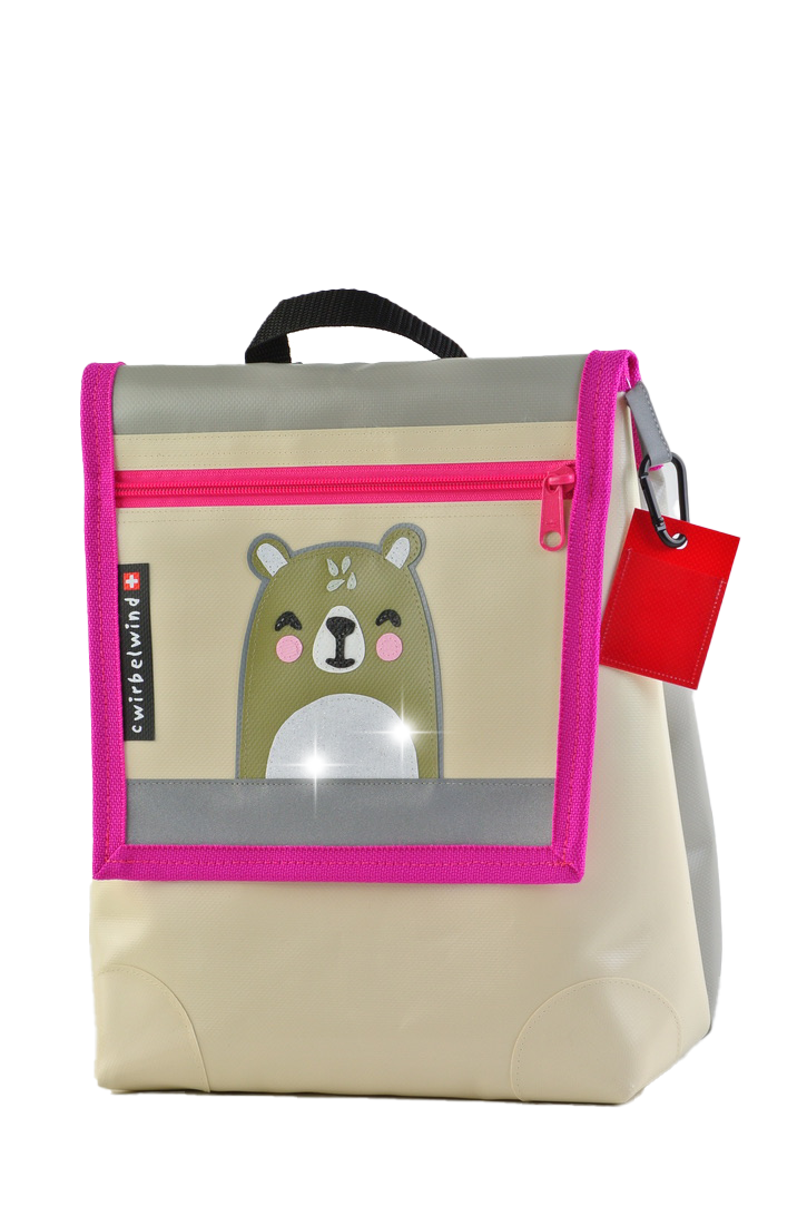 Kindergartenrucksack  Boho Bär Glitzer