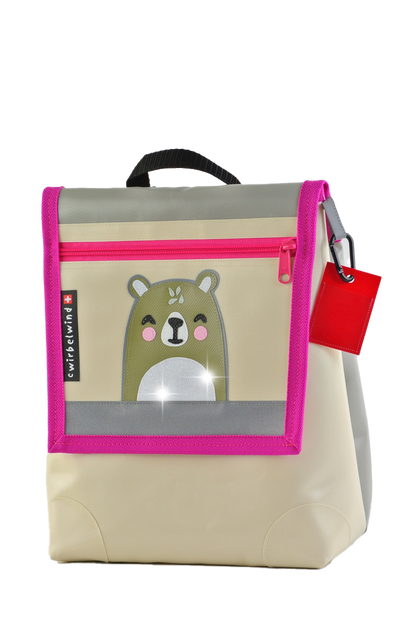 Kindergartenrucksack  Boho Bär Glitzer
