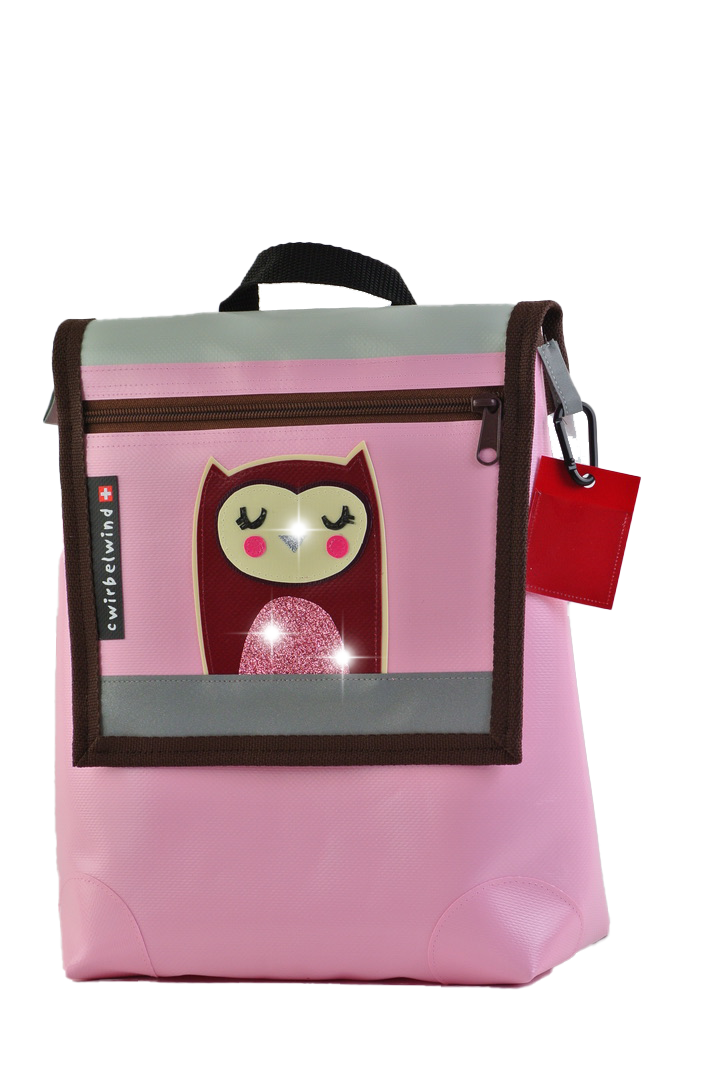 Kindergartenrucksack  Boho Eule Glitzer