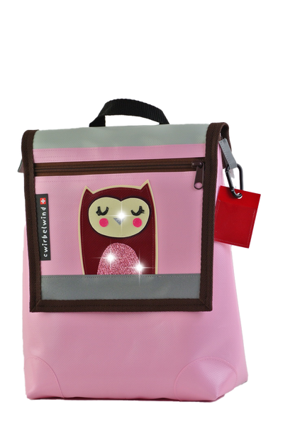 Kindergartenrucksack  Boho Eule Glitzer