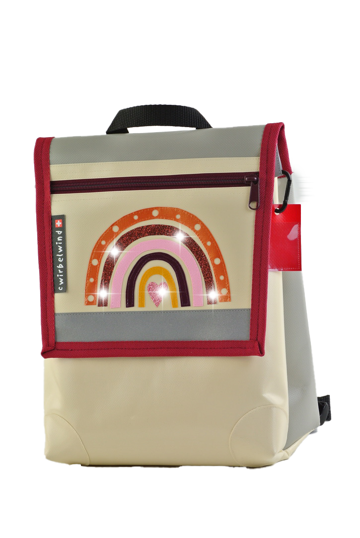 Kindergartenrucksack  Boho Regenbogen Glitzer