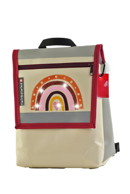 Kindergartenrucksack  Boho Regenbogen Glitzer