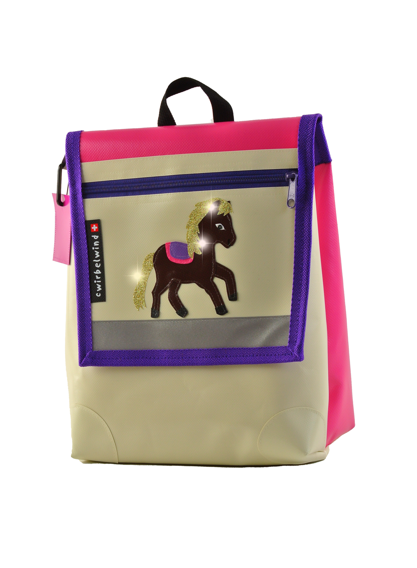 Kindergartenrucksack Rössli Camilla Glitzer Pastell