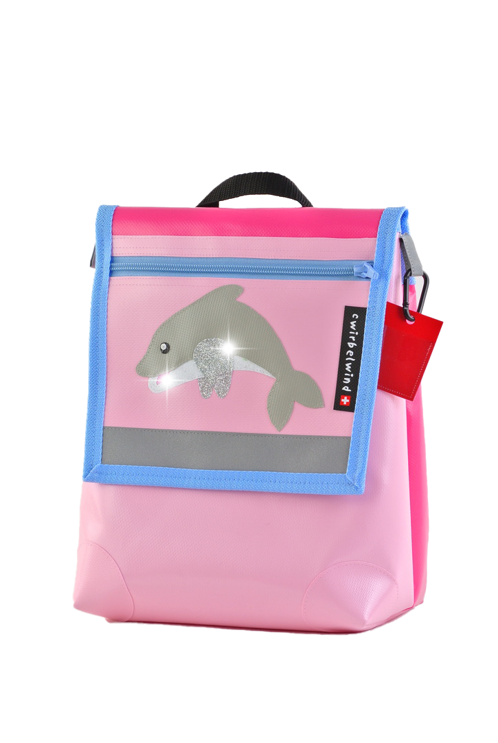 Kindergartenrucksack Delfin Flipper Glitzer