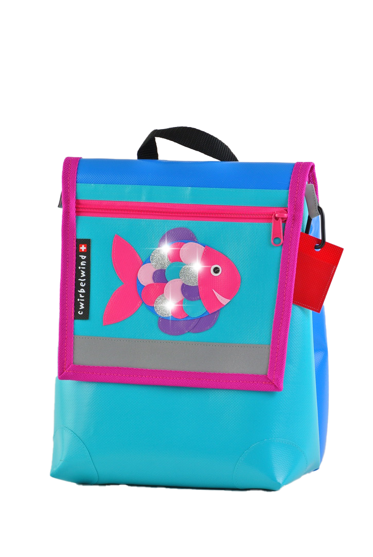 Kindergartenrucksack Glitzerfisch