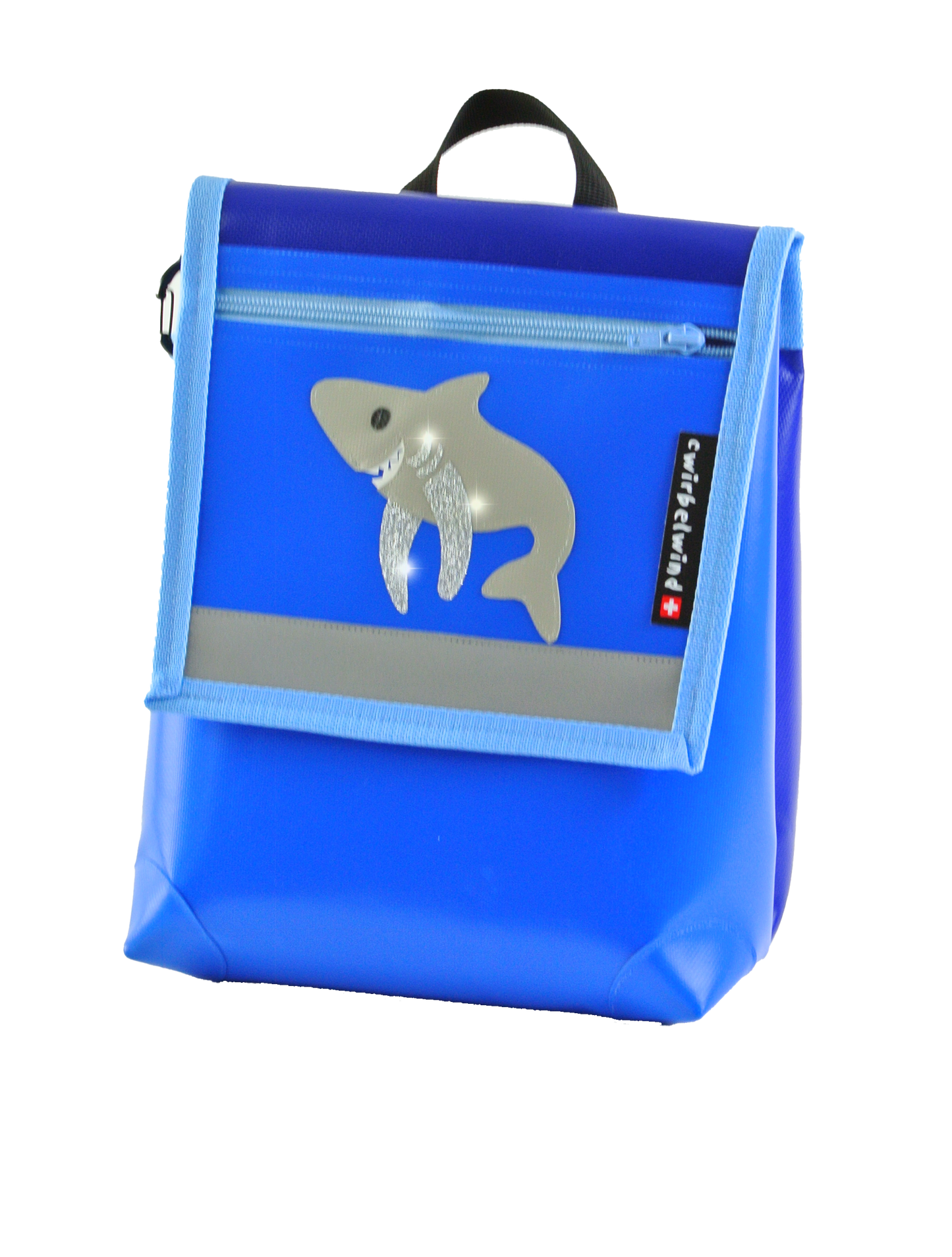 Kindergartenrucksack Glitzerlinie  Hai Glitzer