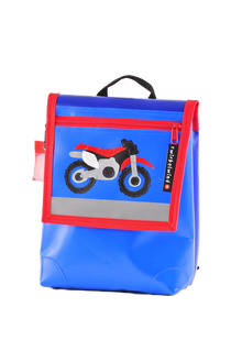 Kindergartenrucksack Motocrosstöff rot