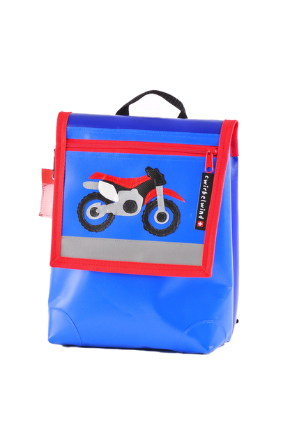 Kindergartenrucksack Motocrosstöff rot