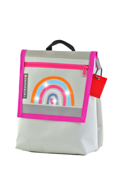 Kindergartenrucksack  Regenbogen Glitzer