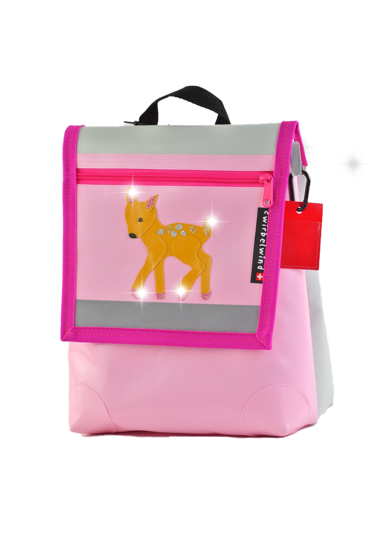 Kindergartenrucksack Rehkitz Glitzer