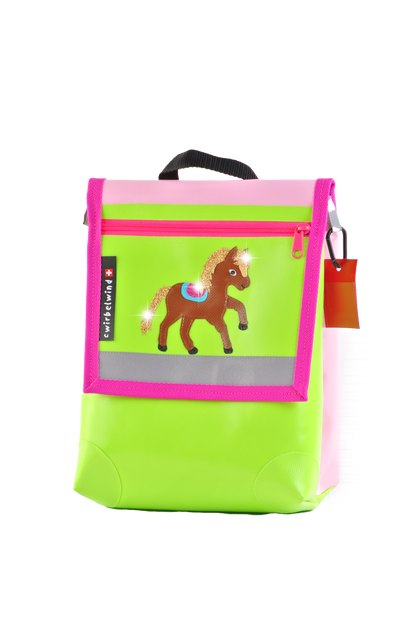 Kindergartenrucksack  Rössli Camilla grün Glitzer