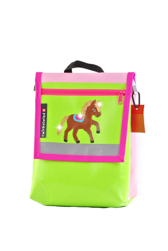 Kindergartenrucksack  Rössli Camilla grün Glitzer