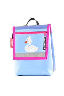 Kindergartenrucksack Glitzerlinie  Schwänli hellblau Glitzer