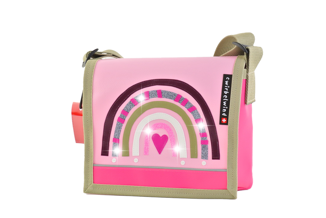 Kindergartentasche Boho Rainbow Glitzer
