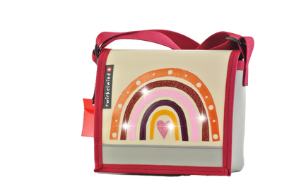 Kindergartentasche Boho Regenbogen Glitzer