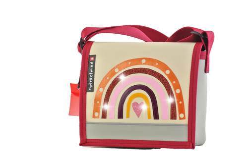Kindergartentasche Boho Regenbogen Glitzer
