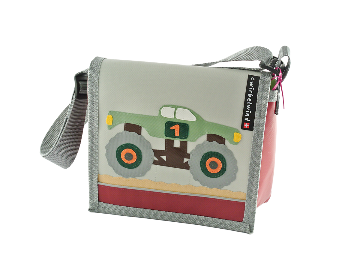 Kindergartentasche Monstertruck Pastell