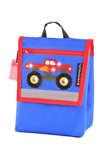Kindergartenrucksack  Monstertruck rot Glitzer Canvas