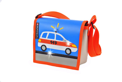 Kindergartentasche Polizeiauto Glitzer
