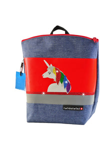 Kindergartenrucksack Leinen-Blache Einhorn Amy Rainbow