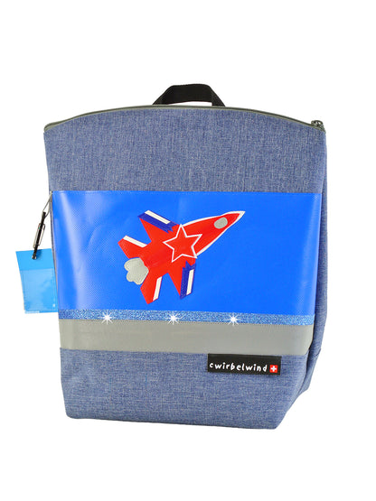 Kindergartenrucksack Leinen-Blache Düsenjet