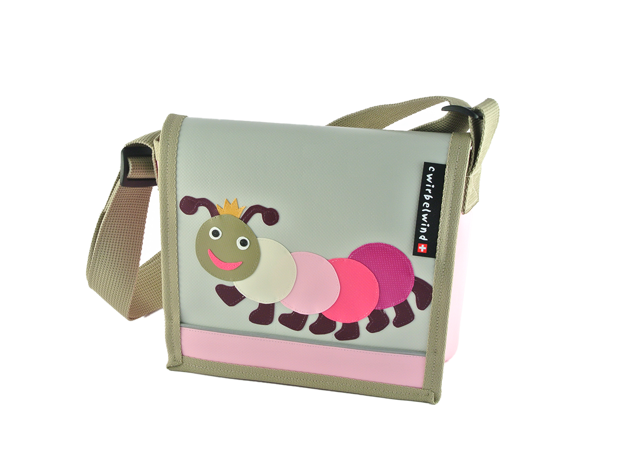 Kindergartentasche Raupe Pastell