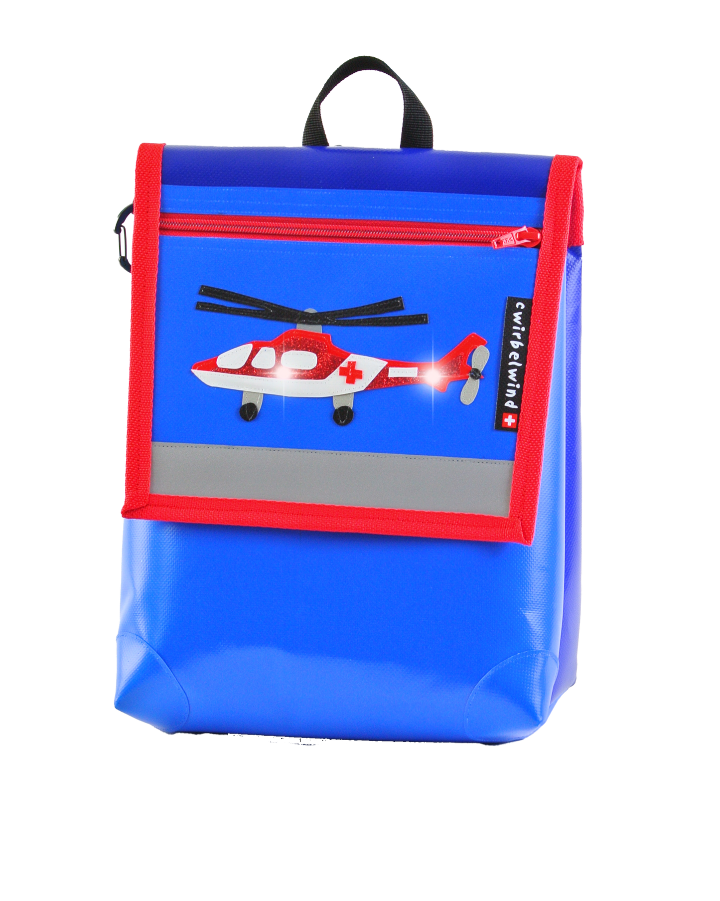 Kindergartenrucksack Rettungsheli Glitzer