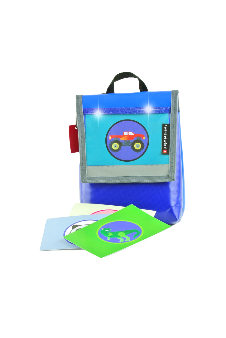 Kindergartenrucksack kreativ blau